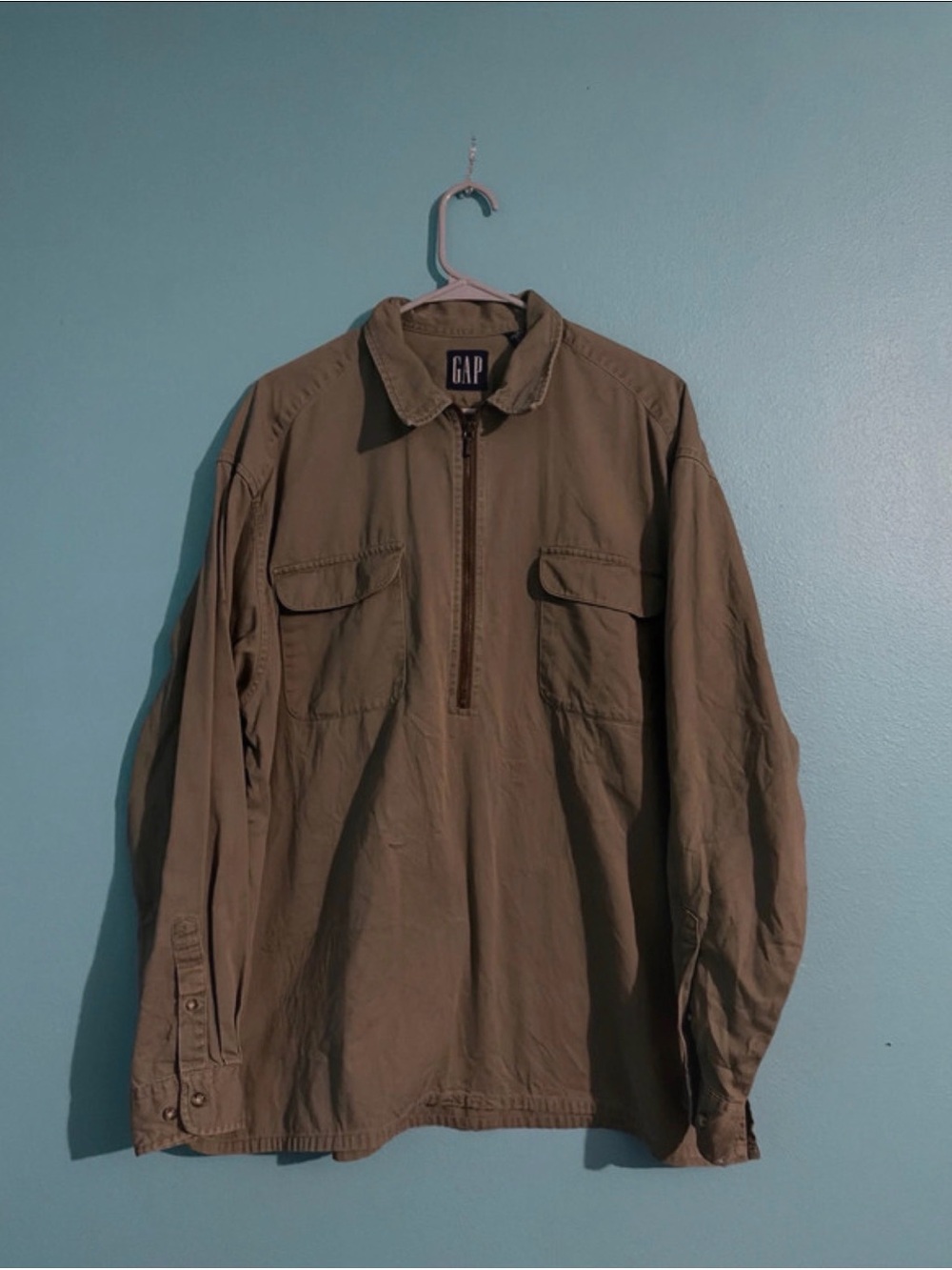 Vintage 90s Gap Corduroy Half-Zip Pullover Shirt